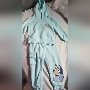 Bluey & Bingo Toddler Boys Hoodie & Joggers Set- Size 2T